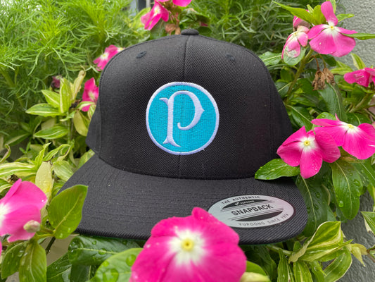 Black & Blue Circle ‘P’ Snapback