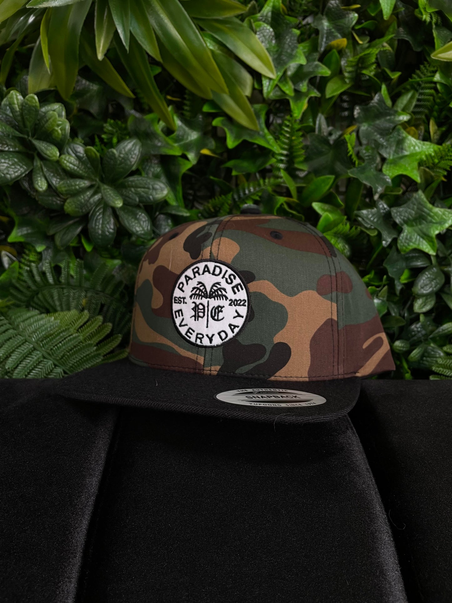 Black & Woodland Snapback